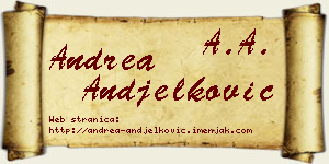 Andrea Anđelković vizit kartica